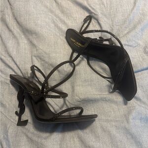 Saint Laurent Opyum Crystal Sandals